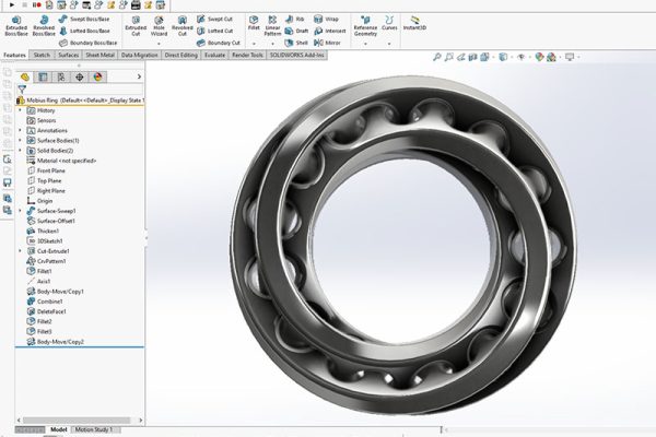 Mobius Ring modeled in SOLIDWORKS