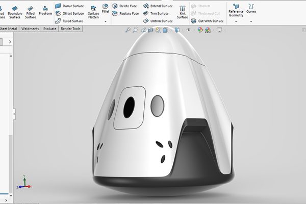 In this free SOLIDWORKS tutorial you're going to discover how to model SpaceX's Dragon capsule in SOLIDWORKS